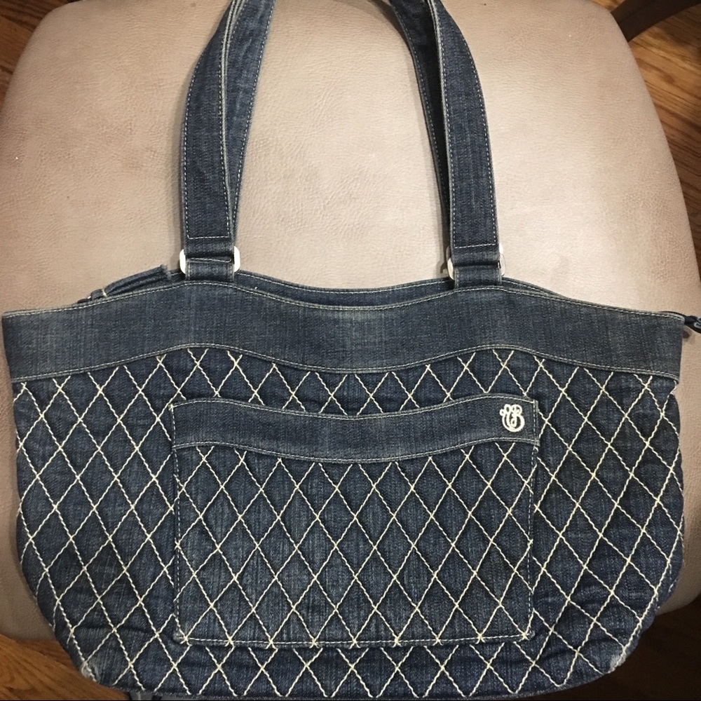 VERA BRADLEY quilted jean-handbag
